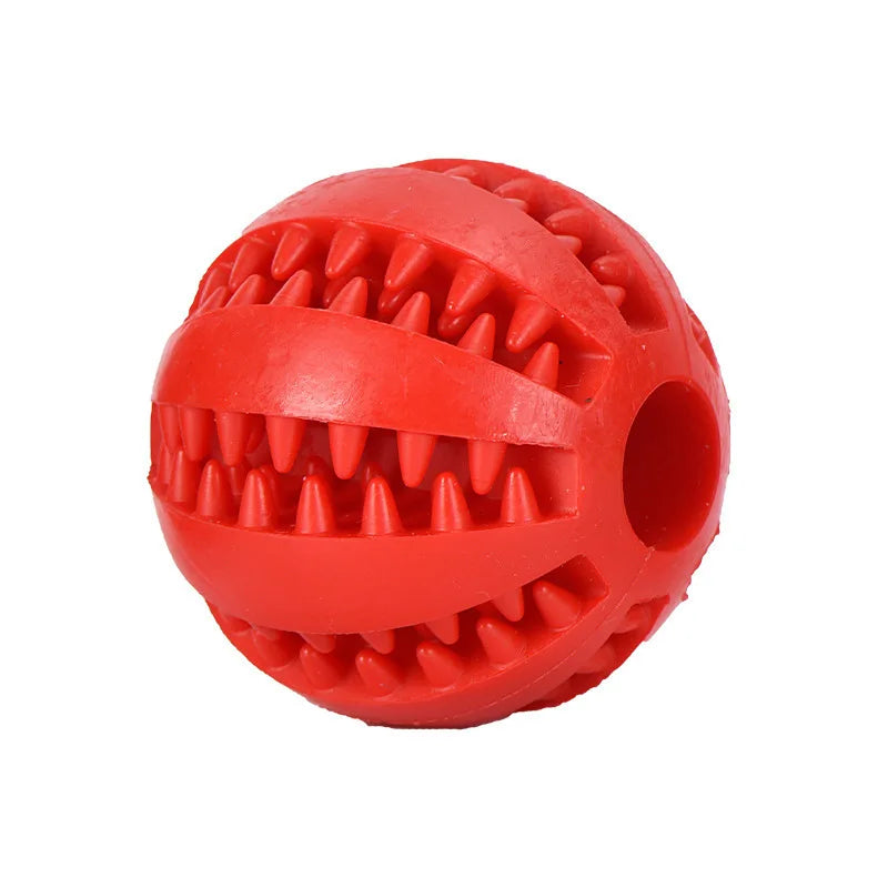 Rouge Couleur Balle Interactive En Caoutchouc Pour Chiens Et Chats – Soin Dentaire