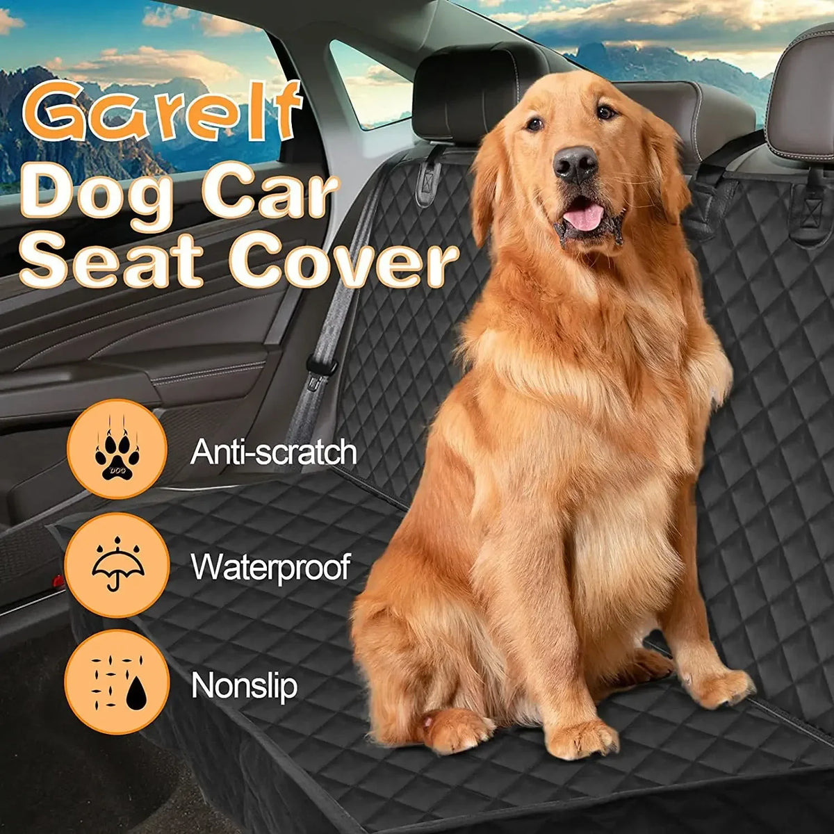 Housse De Siège Auto Pour Chien Imperméable Antidérapante