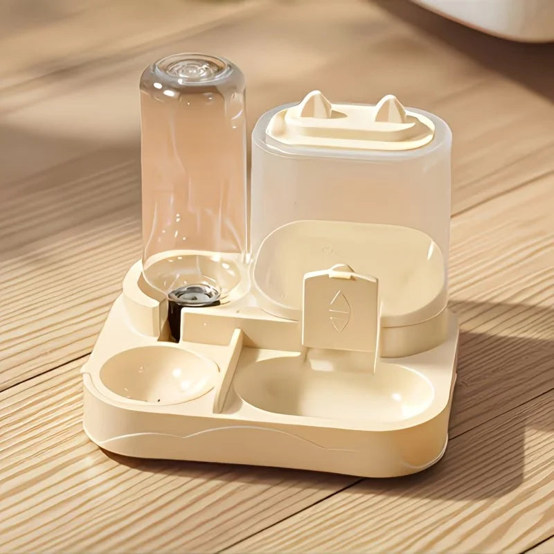 Distributeur Double Pour Animaux Avec Gamelle Séparée