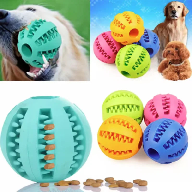 Balle Interactive En Caoutchouc Pour Chiens Et Chats – Soin Dentaire