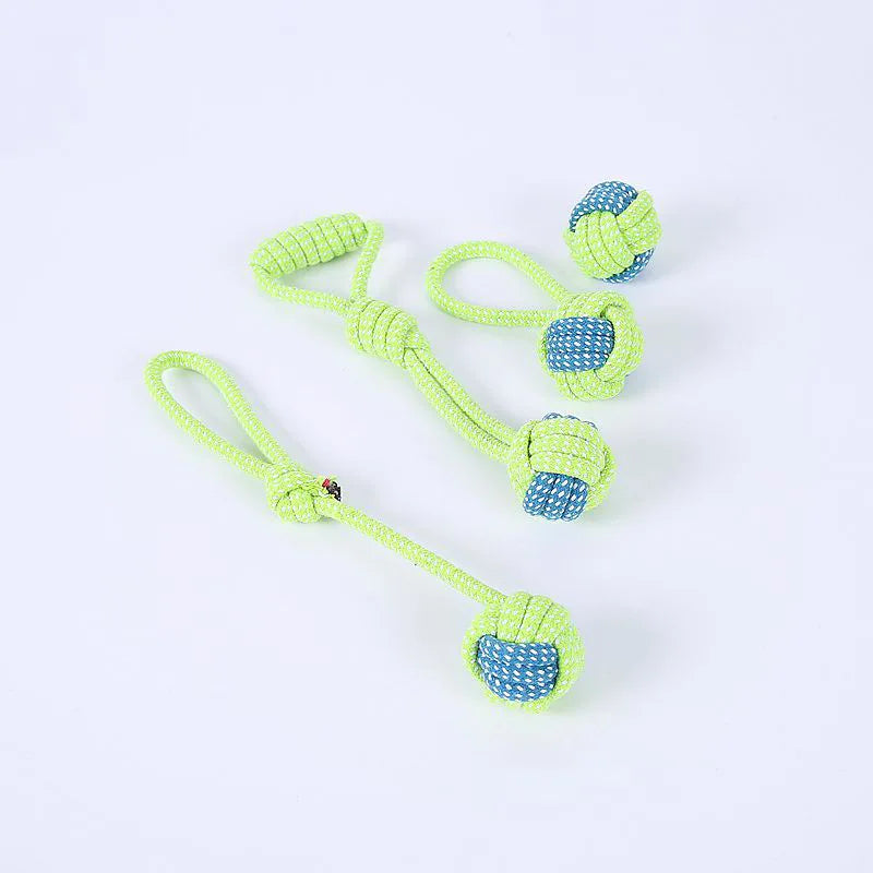 A 4 pièces Couleur Jouet Corde Interactif Pour Chiens – Balle À Mâcher
