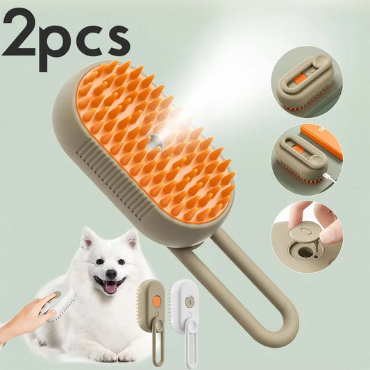Brosse De Toilettage Pour Animaux À Vapeur 3 En 1 Rechargeable
