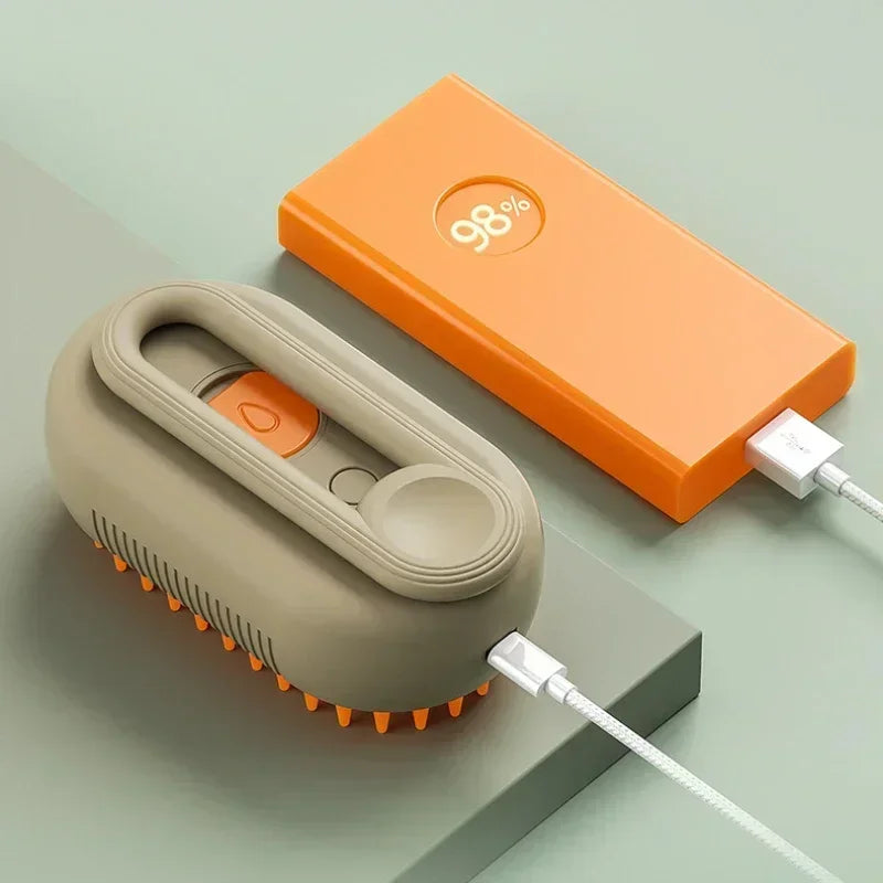 Brosse De Toilettage Pour Animaux À Vapeur 3 En 1 Rechargeable
