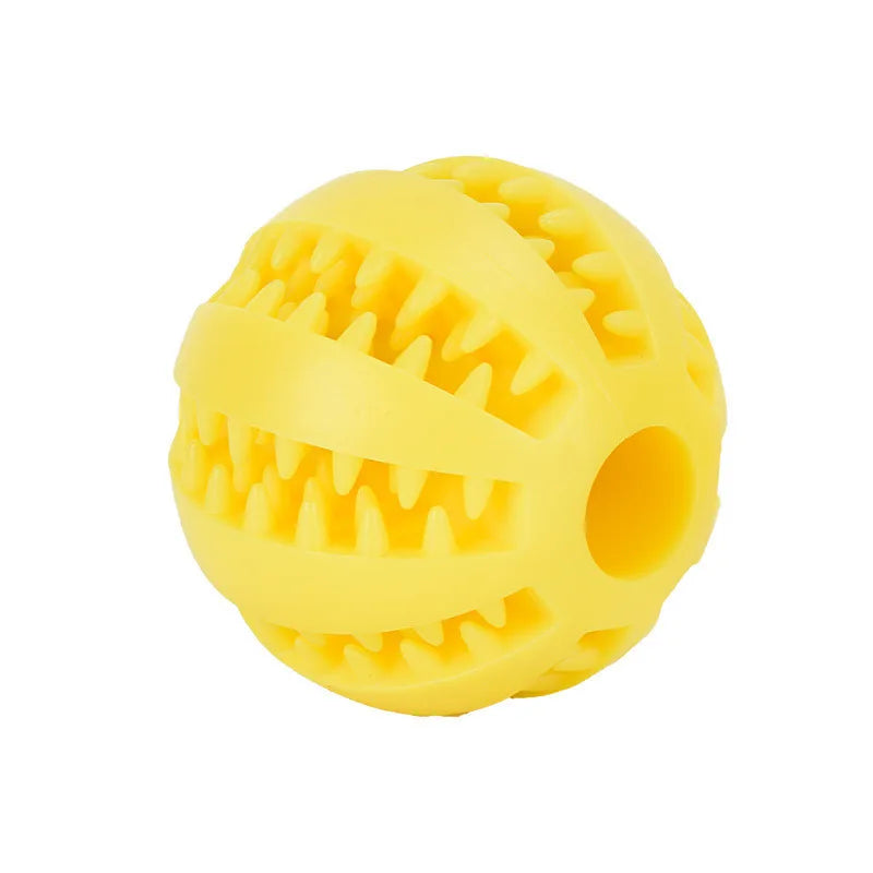 Jaune Couleur Balle Interactive En Caoutchouc Pour Chiens Et Chats – Soin Dentaire