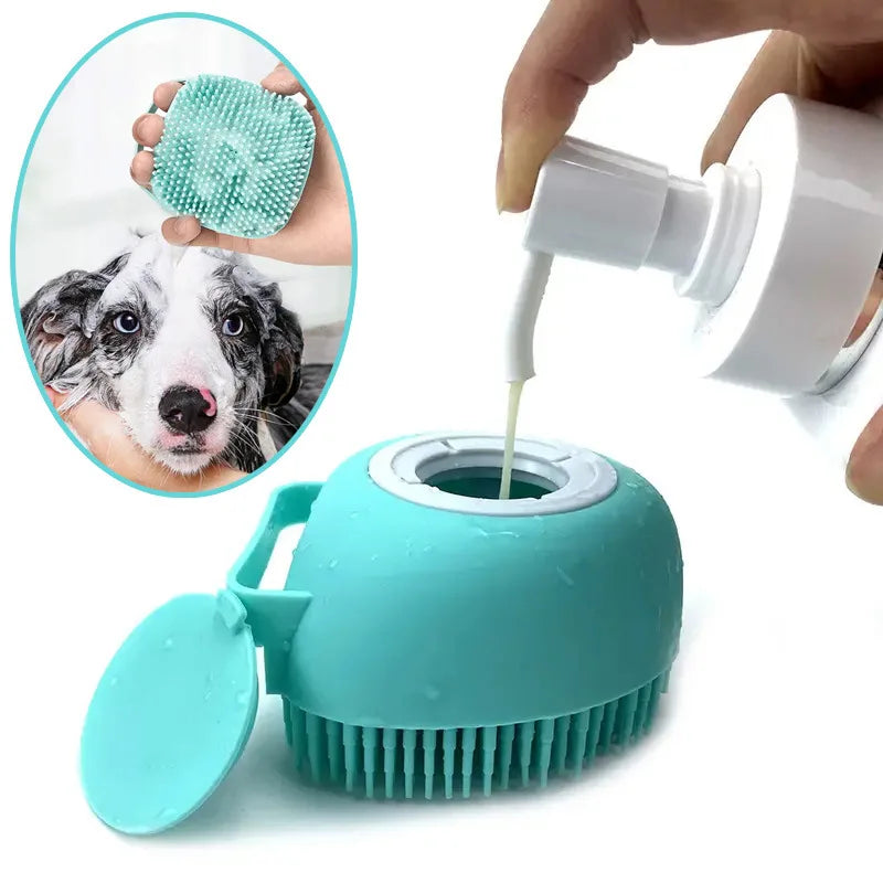 Brosse De Bain Pour Chiens Et Chats En Silicone Souple