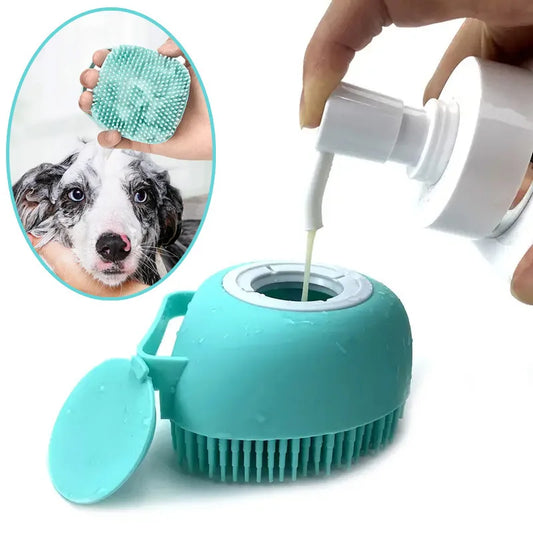 Brosse De Bain Pour Chiens Et Chats En Silicone Souple