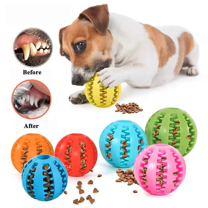 Balle Interactive En Caoutchouc Pour Chiens Et Chats – Soin Dentaire