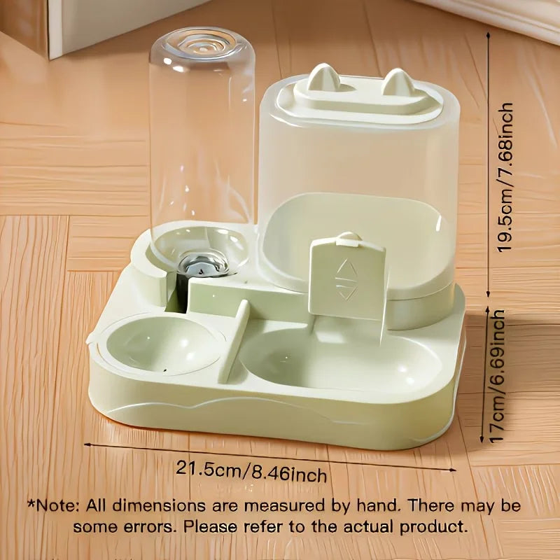 Distributeur Double Pour Animaux Avec Gamelle Séparée