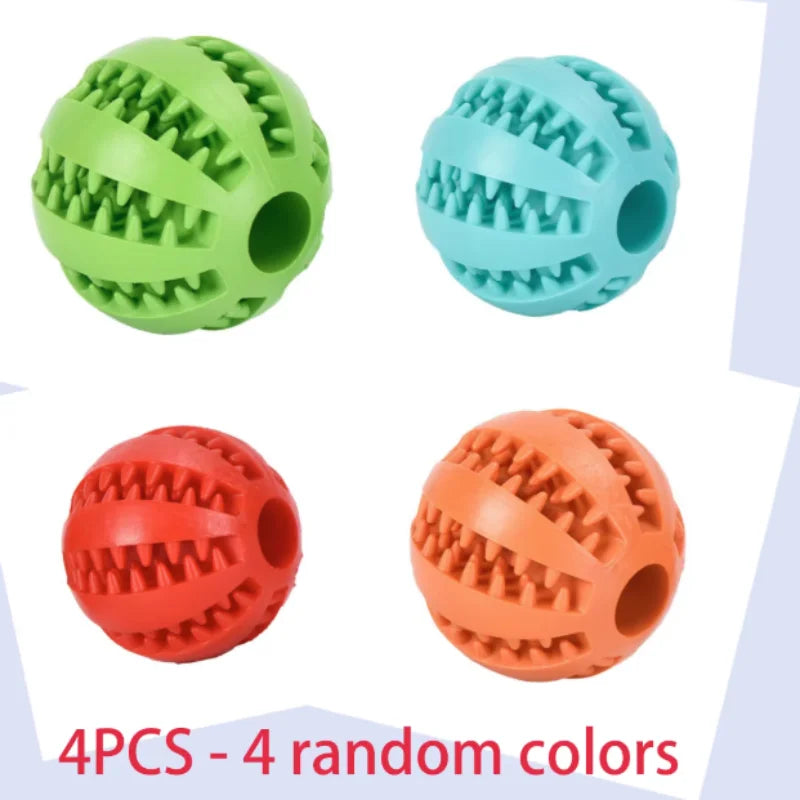 Couleurs aléatoires 4 pièces Couleur Balle Interactive En Caoutchouc Pour Chiens Et Chats – Soin Dentaire
