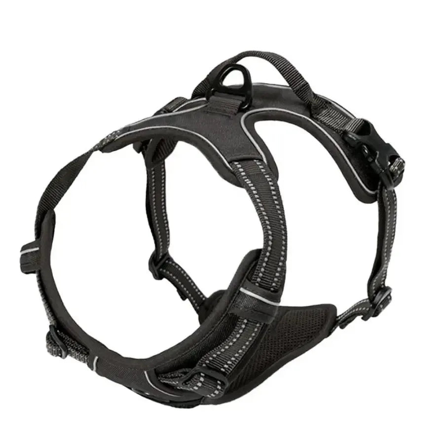 Noir Couleur Harnais Gilet Pour Chien Avec Laisse – Ensemble Réglable